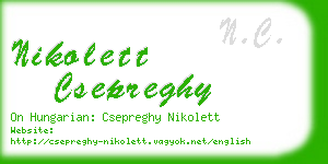 nikolett csepreghy business card